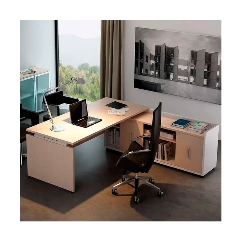 Mesa de dirección Ceres con credenza Mesa de dirección Ceres con credenza