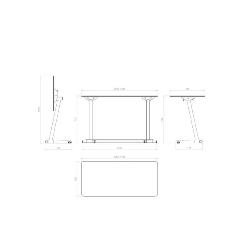 Mesa plegable EMO-TABLE individual y doble