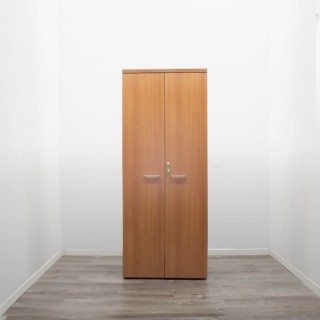 Armario alto estructura gris con puerta en peral