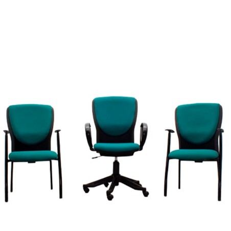 Conjunto sillas en verde azulado