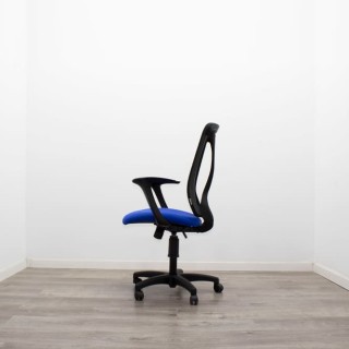 Silla operativa asiento azul (con y sin brazos)