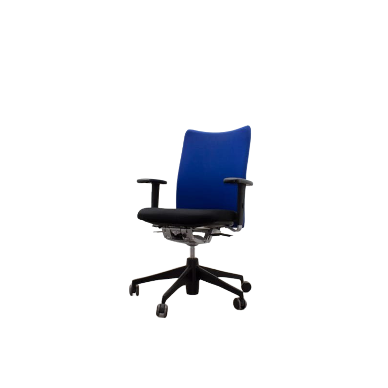 Silla operativa con respaldo en tela azul Silla operativa con respaldo en tela azul