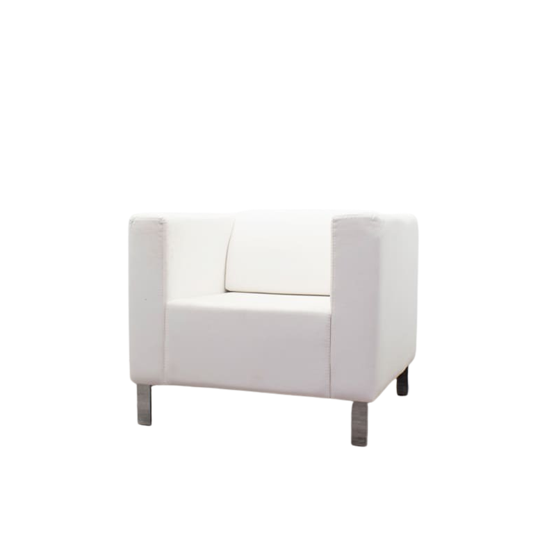 Sillón de 1 plaza en blanco de piel Sillón de 1 plaza en blanco de piel