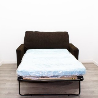 Sofá cama 2 plazas marrón de 130cm
