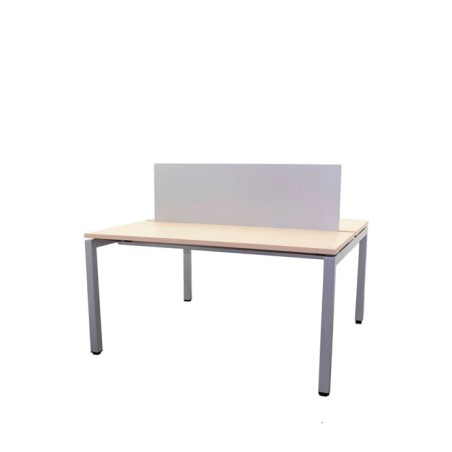 Mesa multipuestos de 2 puestos con separador