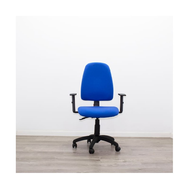 silla operativa azul