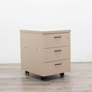 Cajonera beige 3 cajones con tiradores