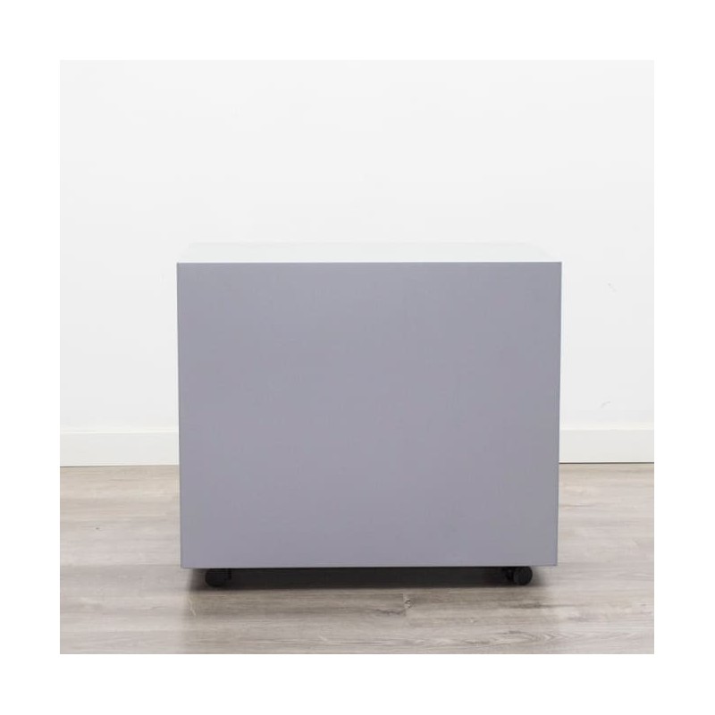 Cajonera metálica gris 3 cajones con llave