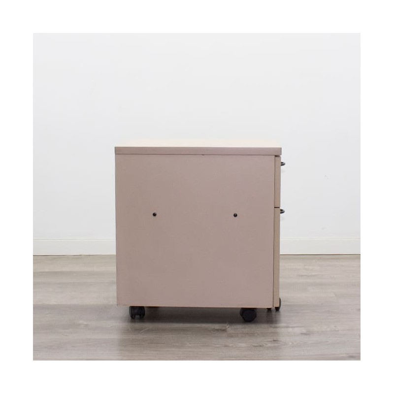 Cajonera cajón y archivo beige con tiradores