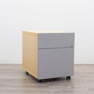 Cajonera cajón y archivo en arce y gris
