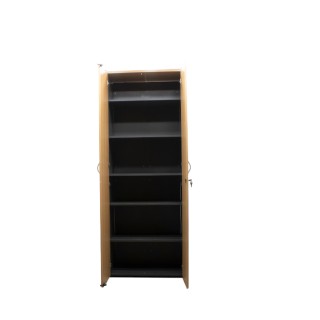 Armario alto todo puerta haya y gris antracita de 79,5cm