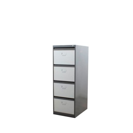 Archivador metálico de 4 cajones bicolor gris de 47cm