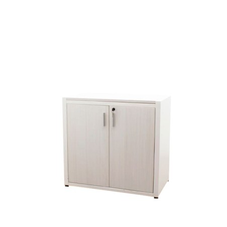 Armario metálico bajo todo puertas en blanco con beta de 84cm