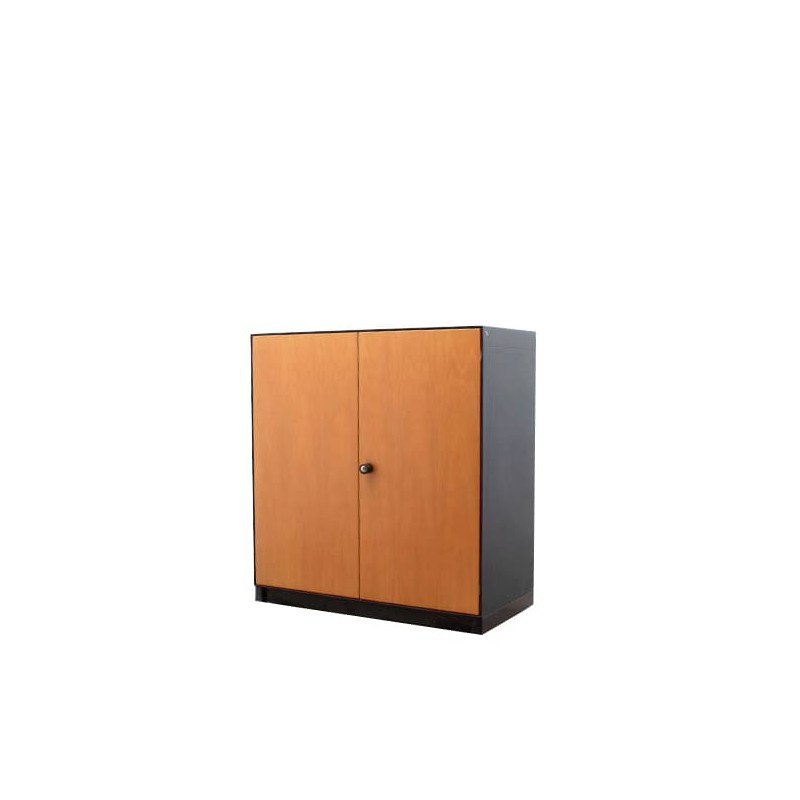 Armario metálico bajo todo puertas en cerezo y gris de 80cm Armario metálico bajo todo puertas en cerezo y gris de 80cm
