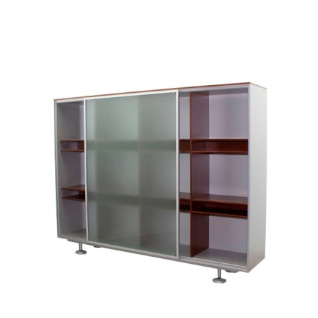 Librería 4 cuerpos con 1 puerta corredera de 200cm