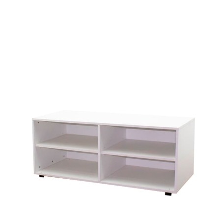 Armario bajo diáfano blanco de 140cm
