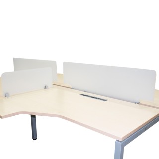 Mesa multipuestos de 4 puestos con separador y ala (varios colores)