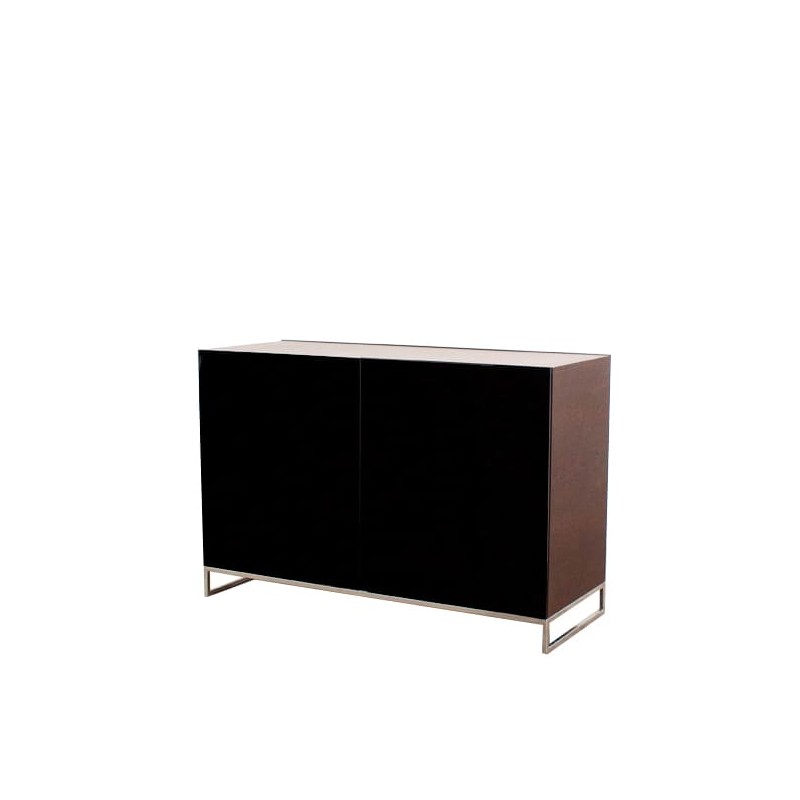 Credencia de 2 puertas en madera y lacado negro 120cm Credencia de 2 puertas en madera y lacado negro 120cm