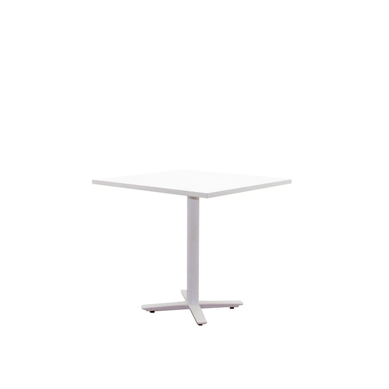 Mesa comedor blanca con pata en aspa de 80cm Mesa comedor blanca con pata en aspa de 80cm