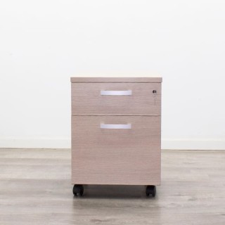 Cajonera cajón y archivo en gris y roble