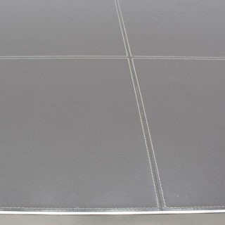 Mesa dirección con ala y cajonera con tapa en piel 200cm