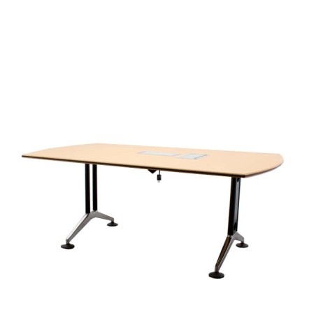 Mesa de juntas en peral electrificada de 180cm