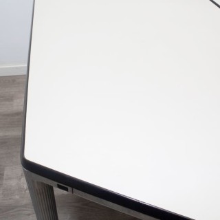 Mesa de juntas hexagonal gris de 154cm