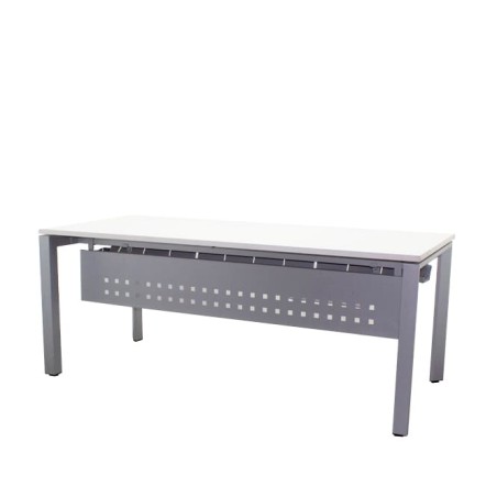 Mesa operativa blanca y gris de 180cm