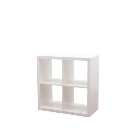 Armario bajo diáfano blanco de 76,5cm