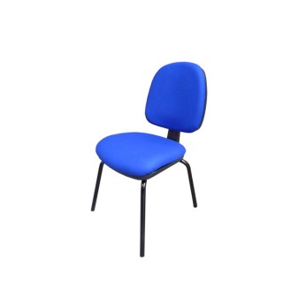 silla colectividad azul con 4 patas negras