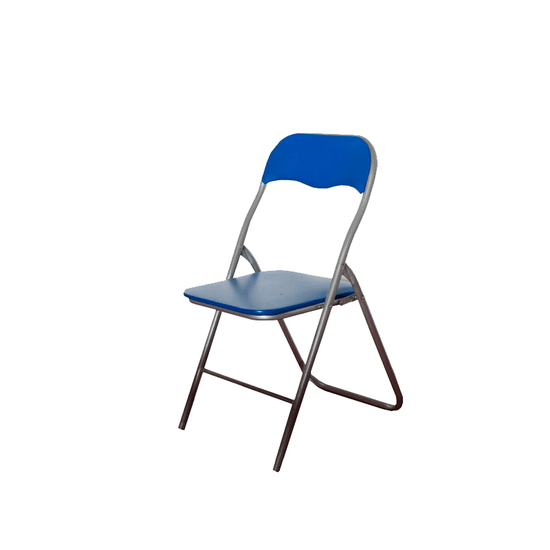silla colectividad plegable en napel azul