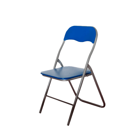 silla colectividad plegable en napel azul