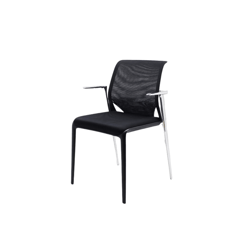silla confidente VITRA con brazos y estructura metálica