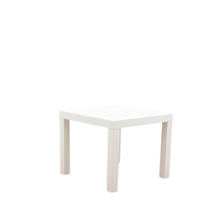 Mesa de rincón para sala de espera baja blanca