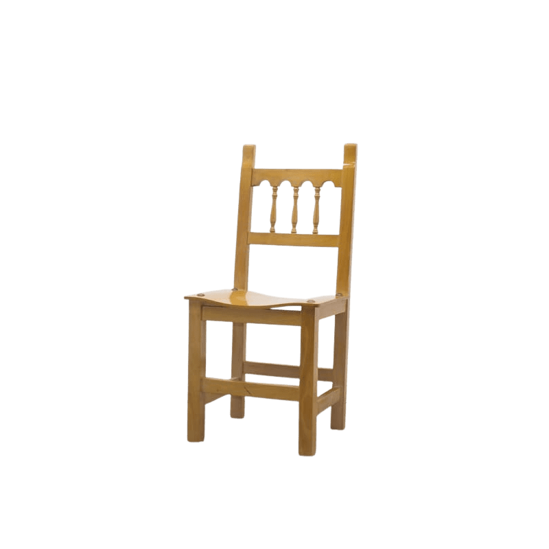 Silla fija en cerezo claro Silla fija en cerezo claro