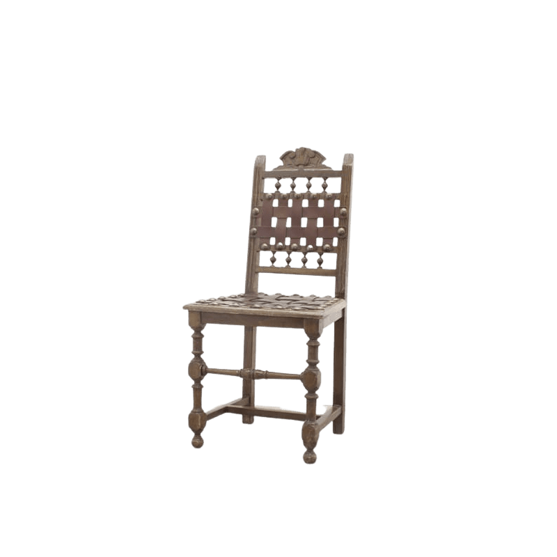 Silla fija con patas torneadas Silla fija con patas torneadas