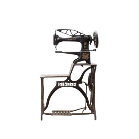 Maquina de coser con mesa de forja